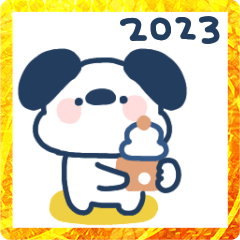 [LINEスタンプ] ゆる犬◎年末年始2023年