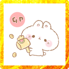 [LINEスタンプ] わたあめみたいなうさぎさんあけおめ。