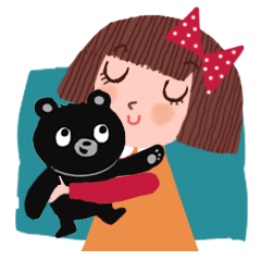 [LINEスタンプ] クロクマの伝言 フランス語・日本語編