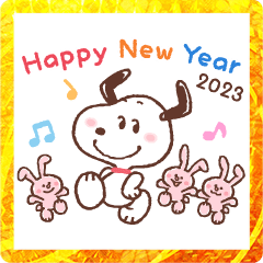 [LINEスタンプ] 動くスヌーピーあけおめスタンプ