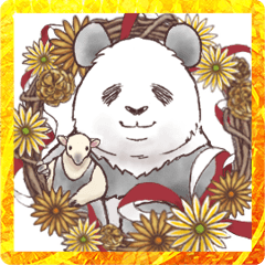 [LINEスタンプ] お正月☆パンダとコアリクイ