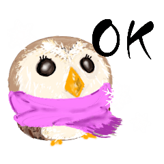 [LINEスタンプ] ふわふわフクロウの日常会話☆冬☆