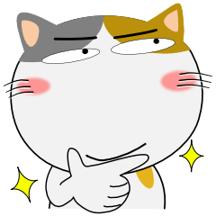[LINEスタンプ] 三毛猫★インパクトのあるデカ文字