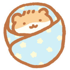 [LINEスタンプ] うまれたてベビはむスタンプ