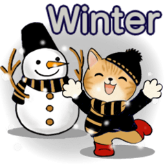 [LINEスタンプ] ラブリー猫さん  ♡ 冬・年末年始