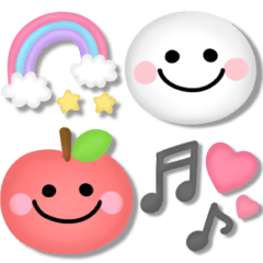[LINEスタンプ] カラフル可愛い♡毎日使えるスマイル