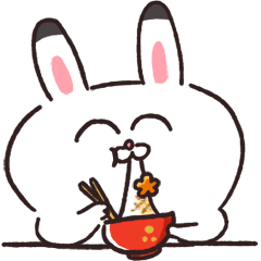 [LINEスタンプ] うさちゃんだから【冬・年末年始】