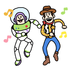 [LINEスタンプ] けたたましく動く！トイ・ストーリー