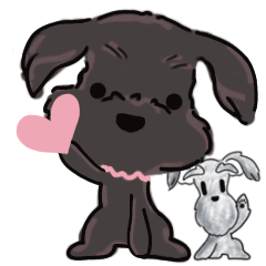 [LINEスタンプ] 黒シュナウザー(動く)