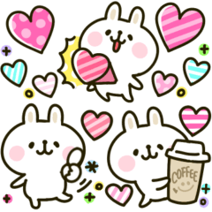 [LINEスタンプ] カラフルうさぎ♡毎日かわいい卯年