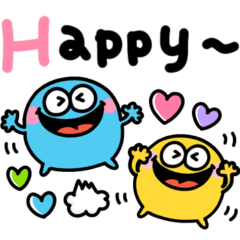 [LINEスタンプ] 派手かわいい♡カラフルモンスター