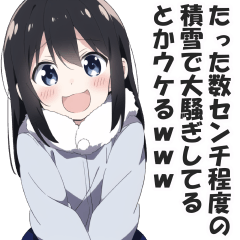 [LINEスタンプ] 北から目線女子の雪国マウントスタンプ