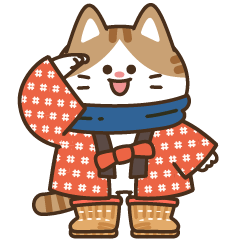 [LINEスタンプ] とびだす！ゆるかわにゃんこズ(寒)