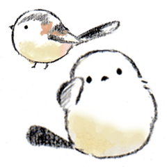 [LINEスタンプ] エナガさんとシマエナガさん（再販）の画像（メイン）