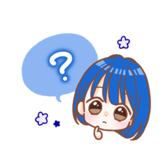 [LINEスタンプ] 青が好き【ゆるふわガールズ】の画像（メイン）